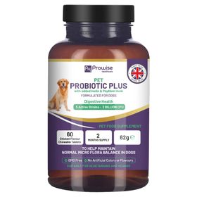 Prowise Healthcare Pet Probiotic Plus mit Inulin und Flohsamenschalen 2 Milliarden CFU