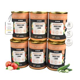 alphazoo Angus Rind + Lamm Nassfutter für Adult Hunde