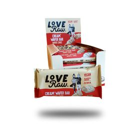 Love Raw - Cream Wafer Bar White Choc 12 x
