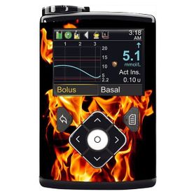 Diasticker® Minimed Sticker inkl. Clip (600/700er-Serie) "Flames"