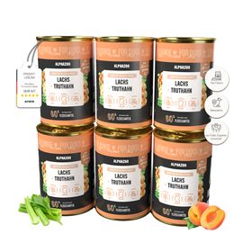 alphazoo Lachs + Truthahn Nassfutter für Adult Hunde