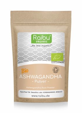 RAIBU BIO Ashwagandha Pulver – 100 % rein