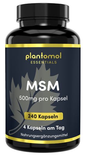 plantomol® Essentials - MSM Kapseln - 2000mg Methylsulfonylmethan pro Tag. 2-Monatsvorrat