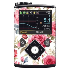 Diasticker® Minimed Sticker inkl. Clip (600/700er-Serie) "Red Roses"