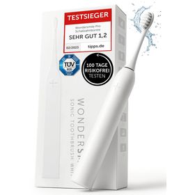 Wondersmile Schallzahnbürste Pro All White - Testsieger - 100 Tage risikofrei testen