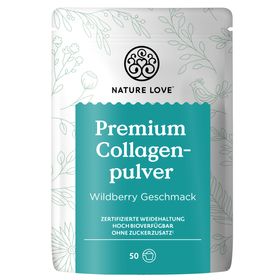 NATURE LOVE® Premium Collagen 500 g – Wildberry – Kollagen aus Weidehaltung - zuckerfrei