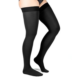 Compressana Leganza kurz Schenkelstrümpfe CCL2 mit Noppenhaftband