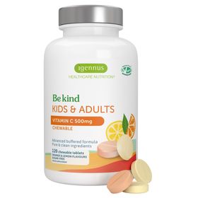 Igennus Vitamin C für Kinder & Erwachsene, Zuckerfreie Kautabletten Clean Label - Orange / Zitrone