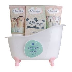 Geschenkset Badeset Pflegeset Wellness I love you Badewanne Geschenkidee