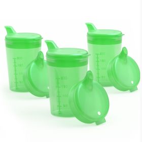 Horn Medical 3er Pack Schnabelbecher Trinkhilfe für Erwachsene mit zwei Deckeln