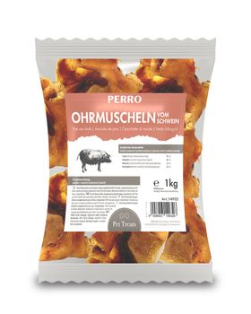 PERRO Ohrmuscheln vom Schwein - Kausnack für kleine Hunde