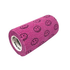 LisaCare kohäsive Bandage - Smiley Rosa - 10cm x 4,5m