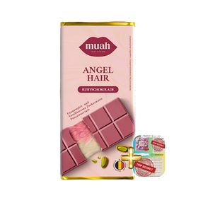 muah Angel Hair Ruby Schokolade mit Zuckerwatte + Gratis Backanleitung