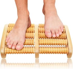 Fußmassagerolle aus Holz - 2x5 Rollen