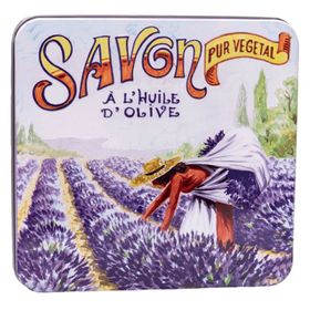 La Savonnerie de Nyons - Metallbox mit Seife - Lavendel-Ernte
