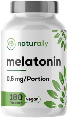 naturally Melatonin | bioaktive Melatonintabletten hochdosiert,  ohne Zusätze