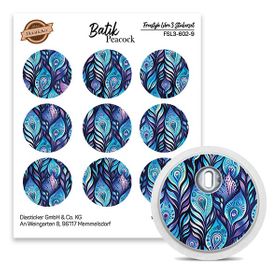 Diasticker® FreeStyle Libre 3 Sticker "Batik Peacock"