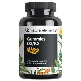natural elements Vitamin D3 K2 Gummies KIDS – 120 Gummies – zuckerfrei – Markenrohstoff K2VITAL®