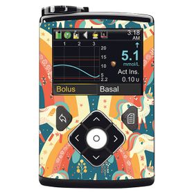 Diasticker® Minimed Sticker inkl. Clip (600/700er-Serie) "Unicorn Glow"