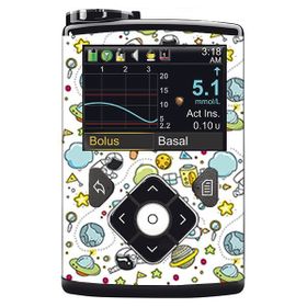 Diasticker® Minimed Sticker inkl. Clip (600/700er-Serie) "Weltraum"