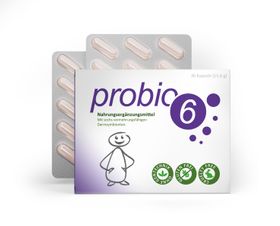 APOmia® proBIO6 Kapseln | Mit 6 ausgewählten Bakterienkulturen | 30 Kapseln | Monatsversorgung