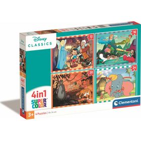 Supercolor 4 in 1 - Disney Classics (4 Puzzle (12-24 Teile))
