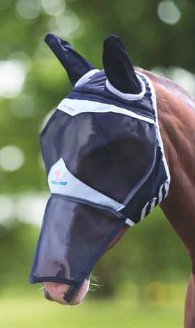 Shires FlyGuard Fine Mesh Fliegenmaske mit Ohren & Nasenteil
