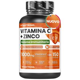 Vitastrong Vitamin C + Zink - 150 Tabletten - Premium Qualität
