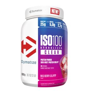 DYMATIZE Whey Protein Pulver Shake Hydrolyzed Clear Wild Berry Lollipop