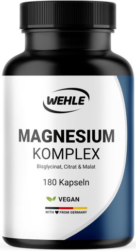 Magnesium Komplex Hochdosiert - 180 Kapseln - Wehle Sports