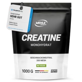 Wehle Sports Creatine Monohydrate Pulver 1kg / 1000 g - Testsieger Kreatin