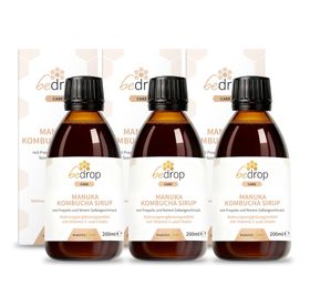 bedrop 3x Manuka Kombucha Sirup - mit Propolis und feinem Salbeigeschmack