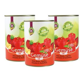 Schecker Nassfutter - 100% Gemüse Pur - Rot - frei von Getreide, Fleisch, Soja und Zusatzstoffen