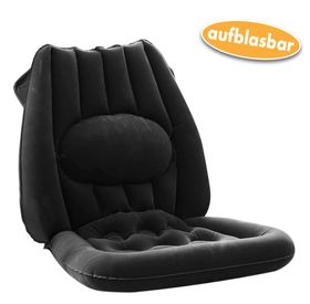 Vital Comfort Sitzkissen mit Lendenwirbelstütze aufblasbar in Athrazit - Belastbar bis 90 kg