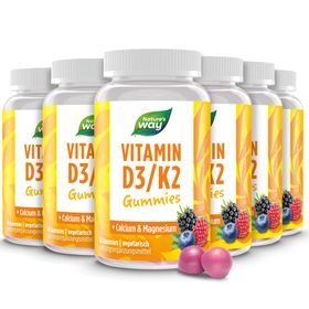 Vitamin D3/K2 Gummibärchen für Erwachsene & Kinder I 25 µg Vitamin D3 I 25 µg Vitamin K2 I Wild B...