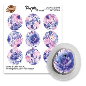Diasticker® Dexcom G7 Stickerset "Purple Flowers"