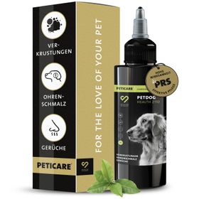 Peticare Ohren-Reiniger für Hunde, löst Schmutz & Verkrustungen, bei Gerüchen