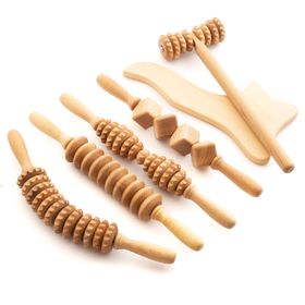 tuuli Maderotherapie Holz Set Massagegerät Roller Cellulite Lymphdrainage Gerät