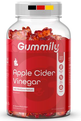 Gummily® Apfelessig Gummibärchen 1000 mg - LABORGEPRÜFT - apple vinegar cidar - ACV - KETO