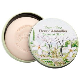 La Savonnerie de Nyons - Seife in runder Metalldose "Mandelblüte"