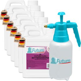 FUTUM 6x2L Bettwanzen- / Flohspray + 2L Sprüher