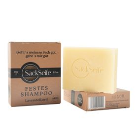 SackSeife LavendelLord | Festes Shampoo & Naturseife für Haut & Haar | Vegan, Handgemacht