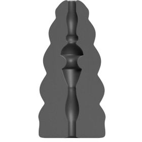 All Black - Spiralstruktur-Masturbator mit intensiver Innenstruktur