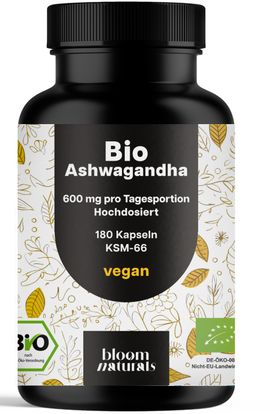Bloom Naturals Bio Ashwagandha Kapseln