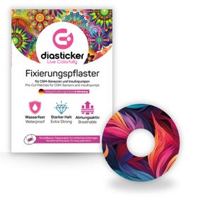 Diasticker® FreeStyle Libre 3 / 3 Plus Fixiertapes "Feathers"