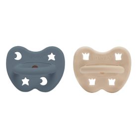Hevea Schnuller anatomisch ab 3 Monate 2er-Pack Sand + Ocean Blue