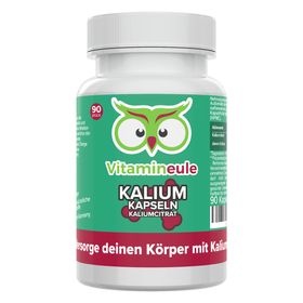 Kalium Kapseln - 316 mg - aus Kaliumcitrat - Vitamineule®