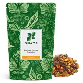 tea4me Rote Beete Erdbeer Früchtchen Früchtetee mit Erdbeere-Geschmack