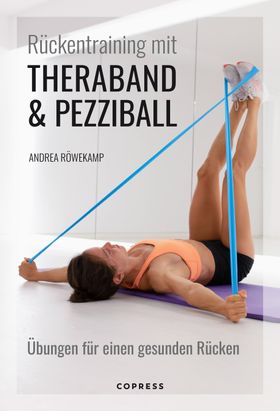 Rückentraining mit Theraband und Pezziball