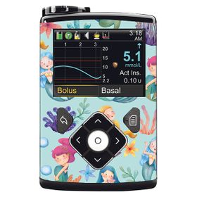 Diasticker® Minimed Sticker inkl. Clip (600/700er-Serie) "Lovely Mermaids"